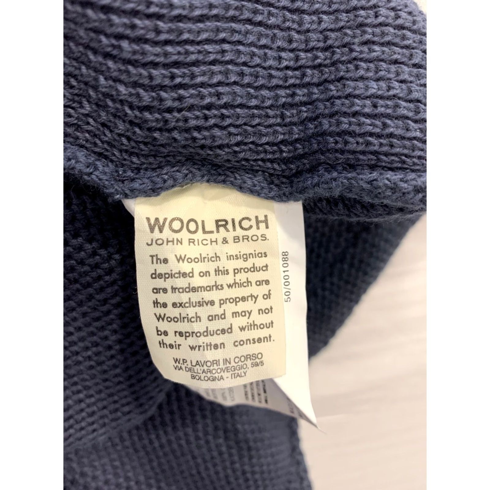 Vintage Woolrich John Rich & Bros Knit Blazer Cardigan Jacket Navy Blue XL Men Jacket Size US XL / EU 56 / 4 - 4 Thumbnail