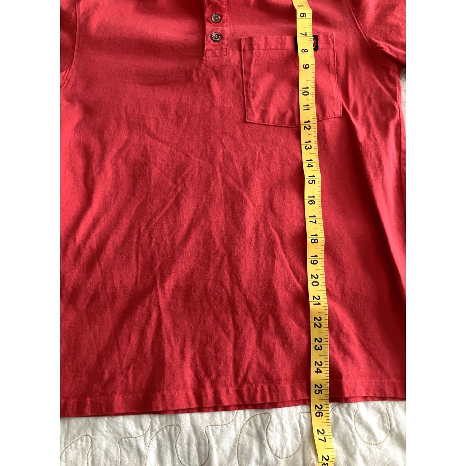 Wrangler VINTAGE? No. Wrangler Workwear Men's Pocket T-Shirt Red Small 34-36 Crew Short Sleeve Cotton Blend Pocket Button Comfortable Classic Outdoor Size US M / EU 48-50 / 2 - 6 Thumbnail