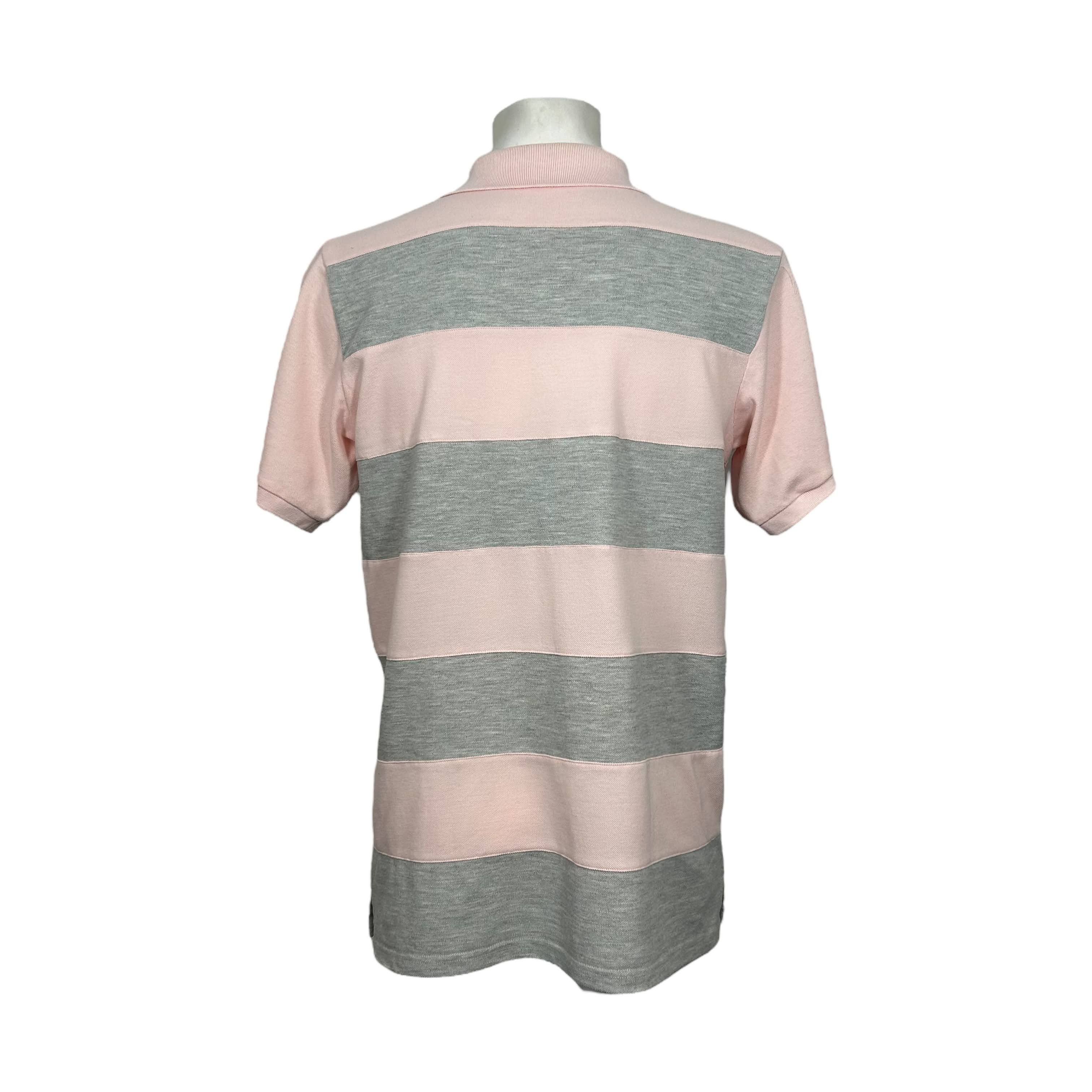 Yves Saint Laurent YSL Pour Homme Gray Pink Striped Polo Shirt M Size US M / EU 48-50 / 2 - 2 Thumbnail