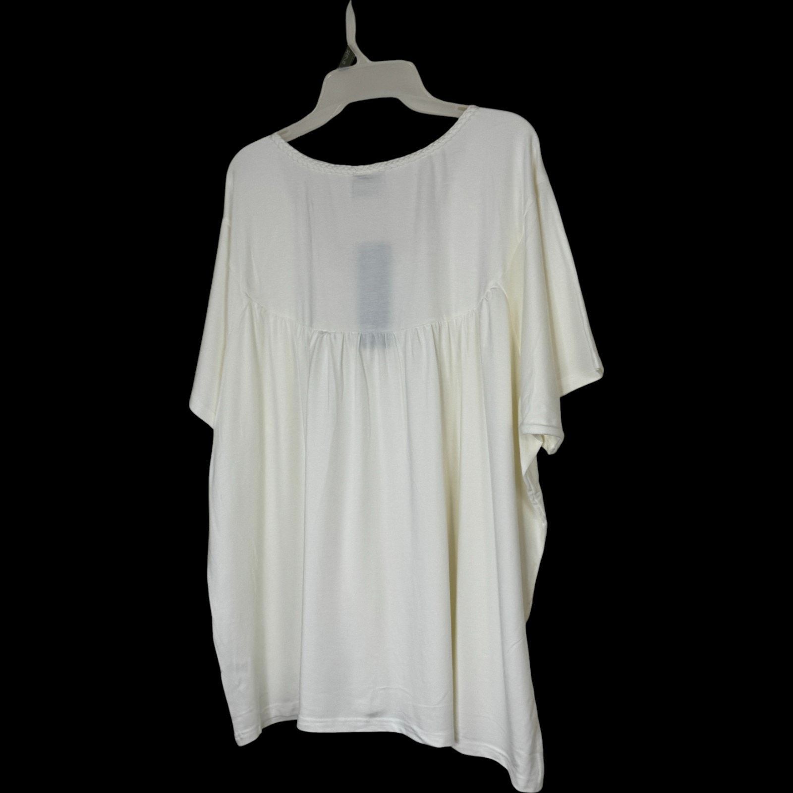 Other Laurie Felt 2X White Bamboo Blend V-Neck Tunic Top Size XXL / US 16-18 / IT 52-54 - 11 Thumbnail