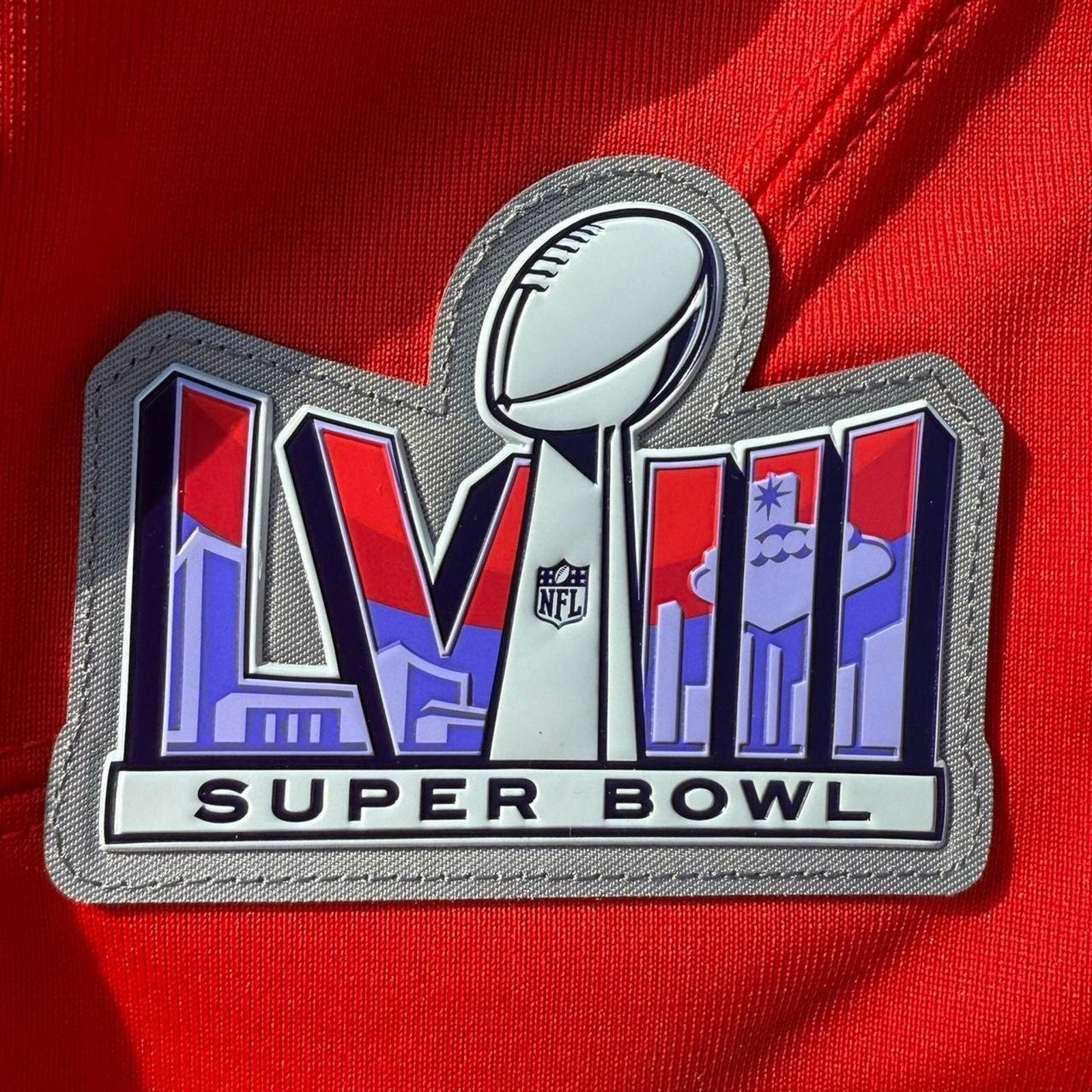 NFL Travis Kelce 87 Super Bowl Jersey Kansas City Chiefs Size L Size US L / EU 52-54 / 3 - 4 Thumbnail