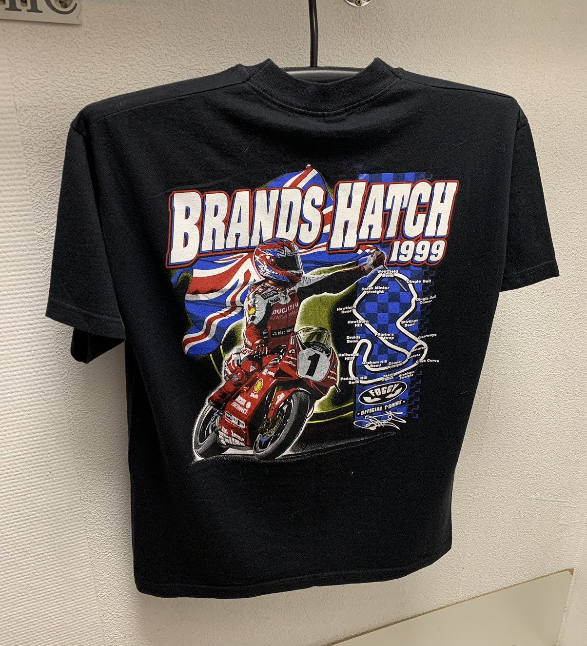 Vintage Brands hatch 1999 vintage screen stars racing t-shirt rossi ...