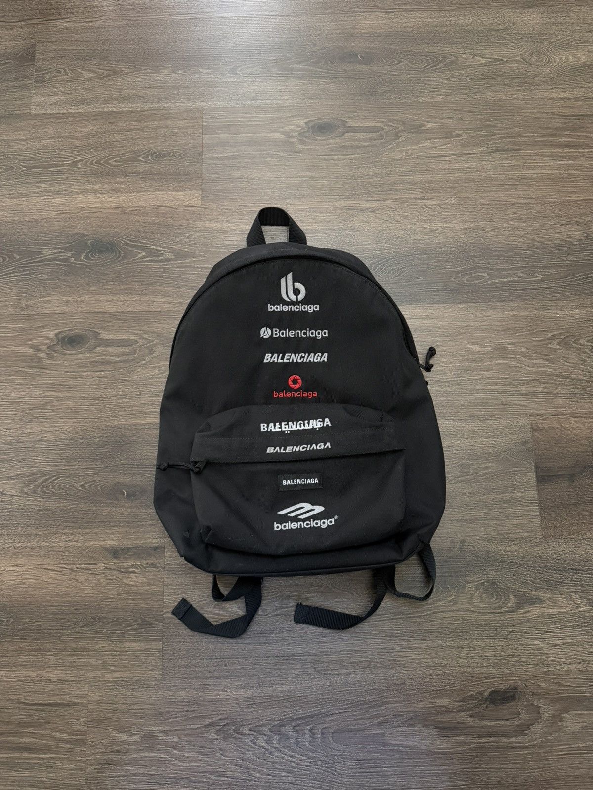BALENCIAGA EXPLORER MULTILOGO BACKPACK