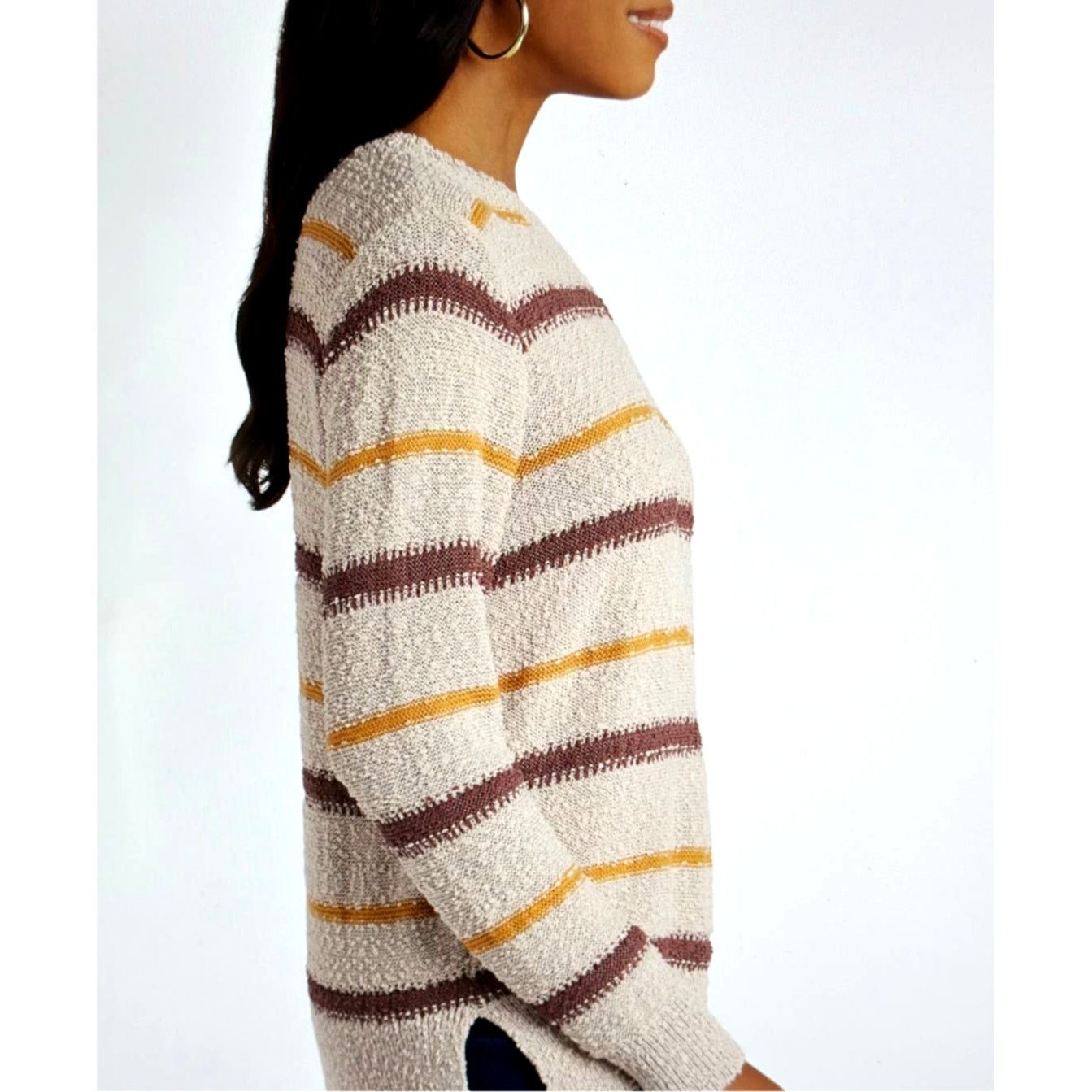 Other Mason & Belle Ellie Textured Sweater Cream/Browns L Size L / US 10 / IT 46 - 4 Thumbnail