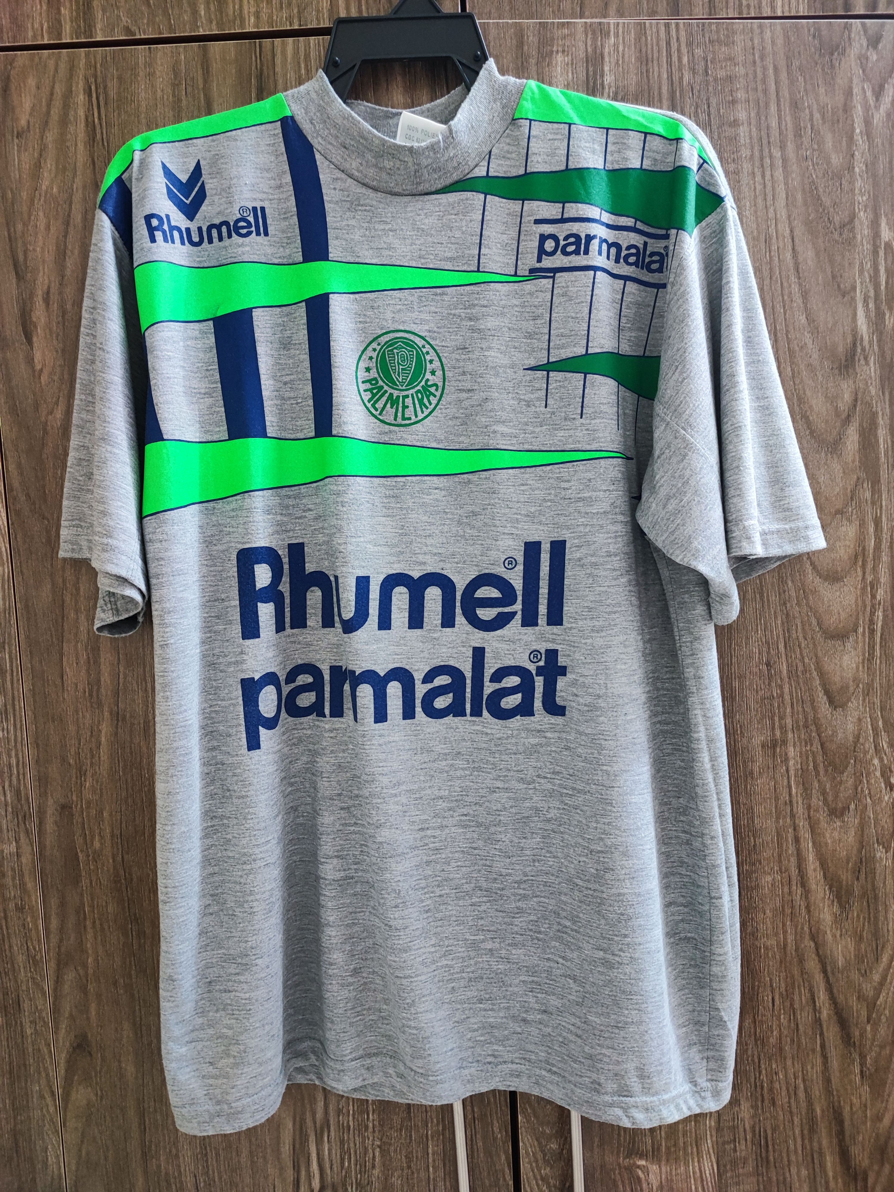 Vintage Rare!! Rhumell Vintage 80/90s Palmeiras Brazil Tee Size US L / EU 52-54 / 3 - 1 Thumbnail
