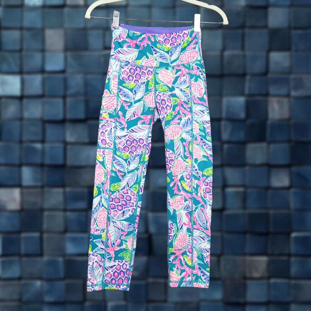 Lilly Pulitzer Lilly Pulitzer Luxletic Women's Floral Printed Mid-rise Leggings XXS Leggings Floral Multi XS? Size 24" / US 00 / IT 34 - 1 Thumbnail