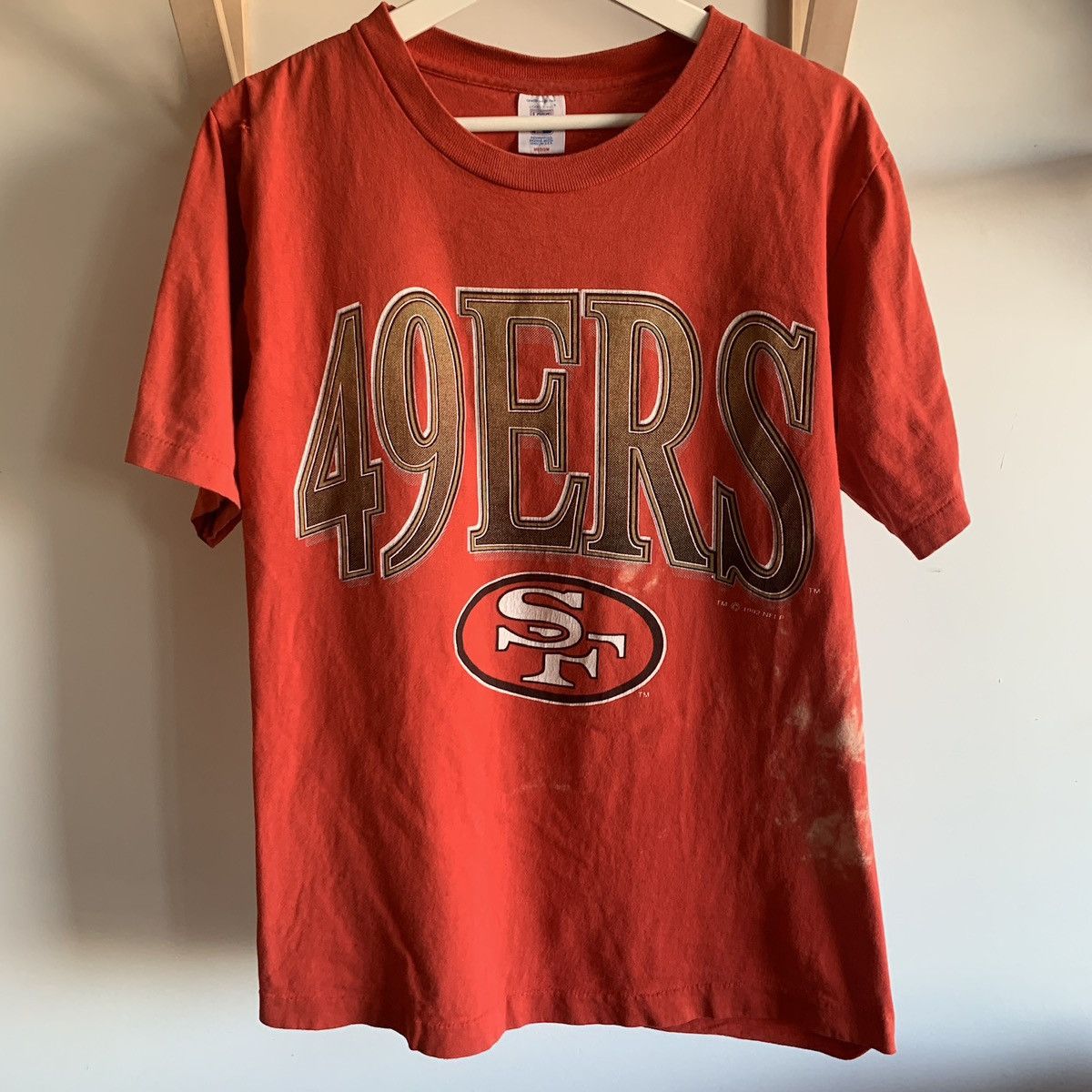 NFL × Vintage Vintage 90s San Francisco 49ers Football T Shirt 1992 Logo 7 Size US M / EU 48-50 / 2 - 1 Thumbnail