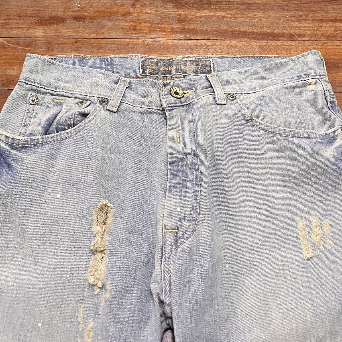 Japanese Brand Rare Design Vintage Brand Sneaker Fit Flared Jeans 2000s Size US 32 / EU 48 - 3 Thumbnail