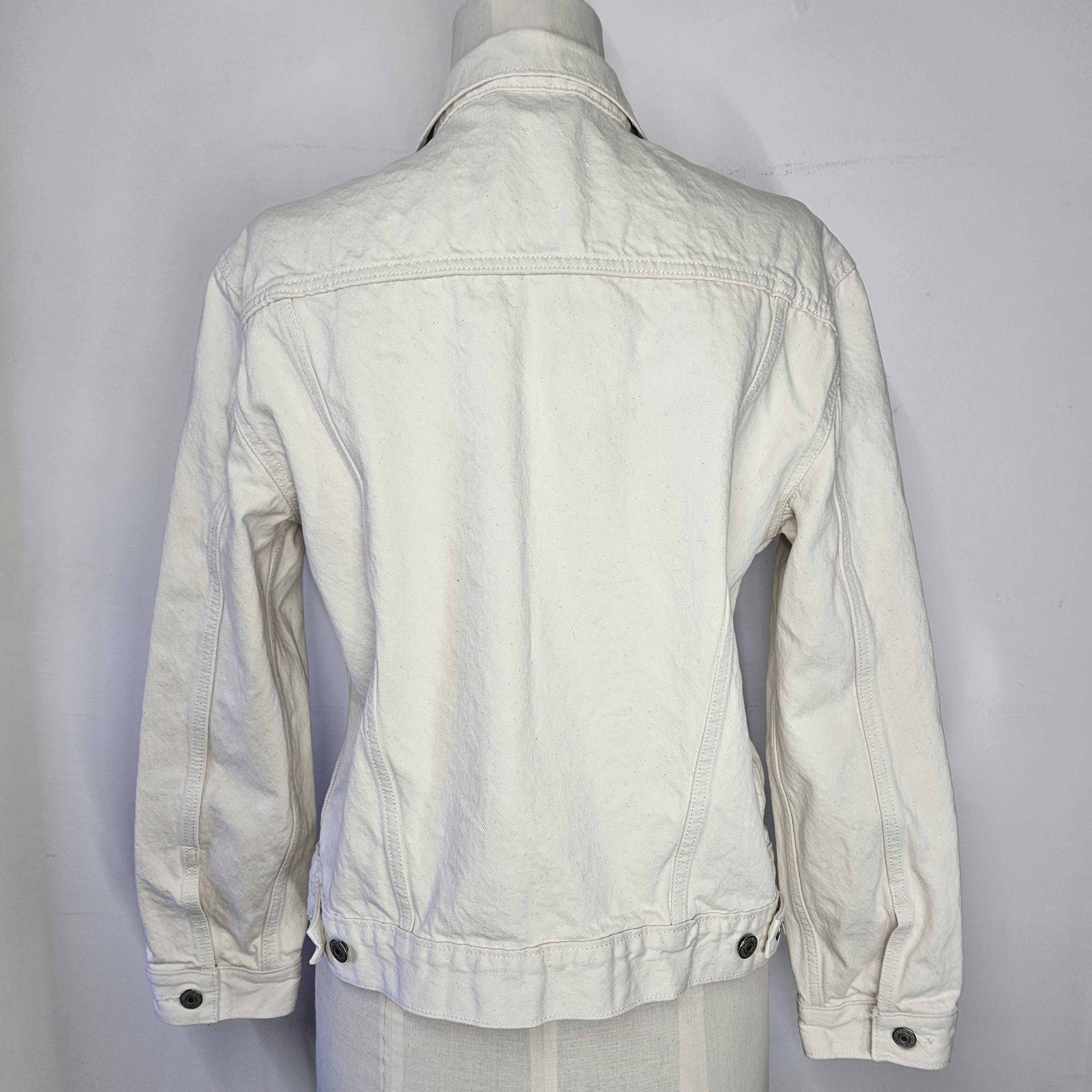 Levi's Levi's Men's L Denim Trucker Jacket Cream White 6 Pocket Size US L / EU 52-54 / 3 - 5 Thumbnail