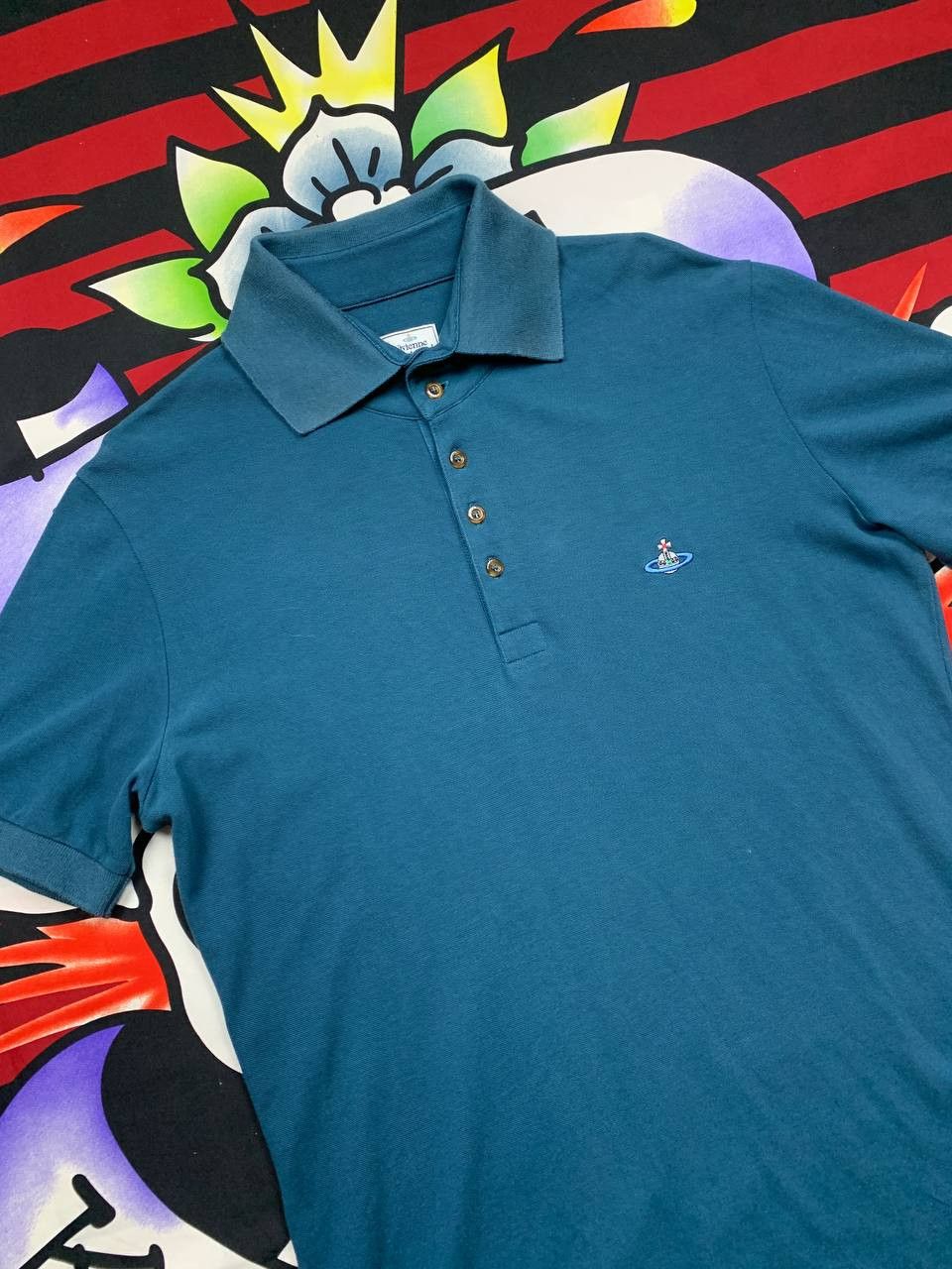 Vivienne Westwood Vivienne Westwood polo shirt in lapis mens Size XL Size US XL / EU 56 / 4 - 2 Thumbnail