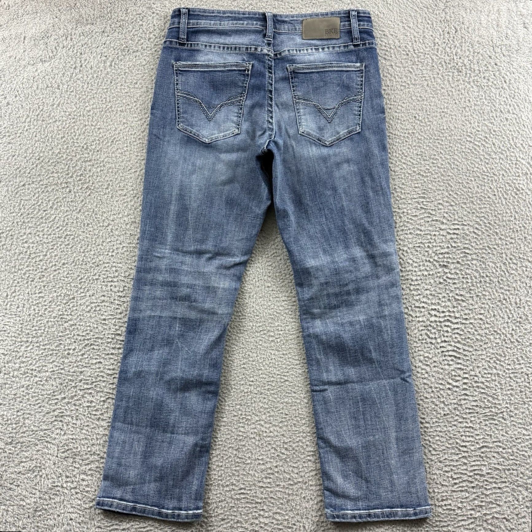Vintage BKE Buckle Jeans Mens 32x30 Blue Straight Denim Western Outdoor Cowboy Zip Button 5-Pocket Regular Size US 32 / EU 48 - 7 Thumbnail