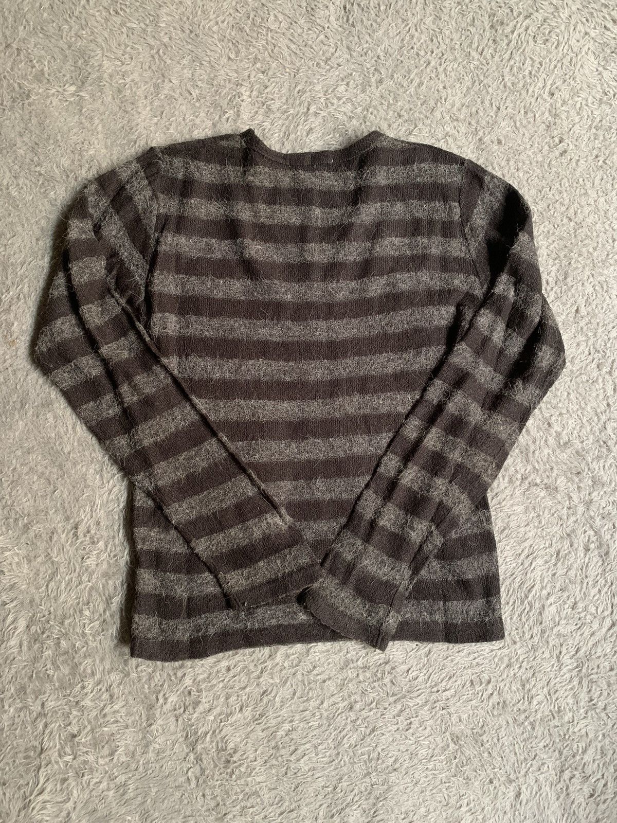 Japanese Brand Vintage Semantic Design Grunge Mohair Stripe Knit erd Size US M / EU 48-50 / 2 - 7 Thumbnail