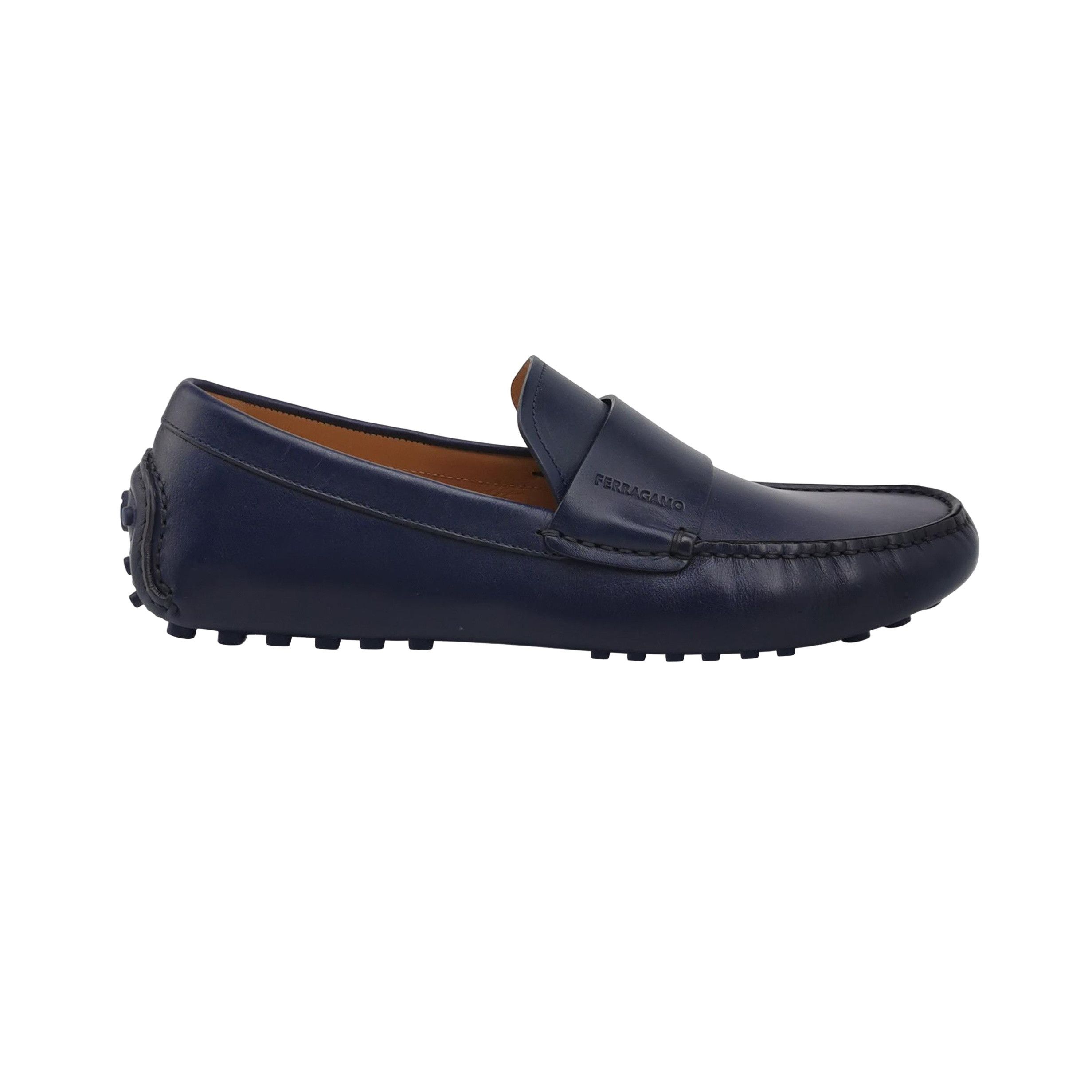 Salvatore Ferragamo Salvatore Ferragamo Blue Leather Driving Shoes 41.5 Size US 8 / EU 41 - 1 Thumbnail