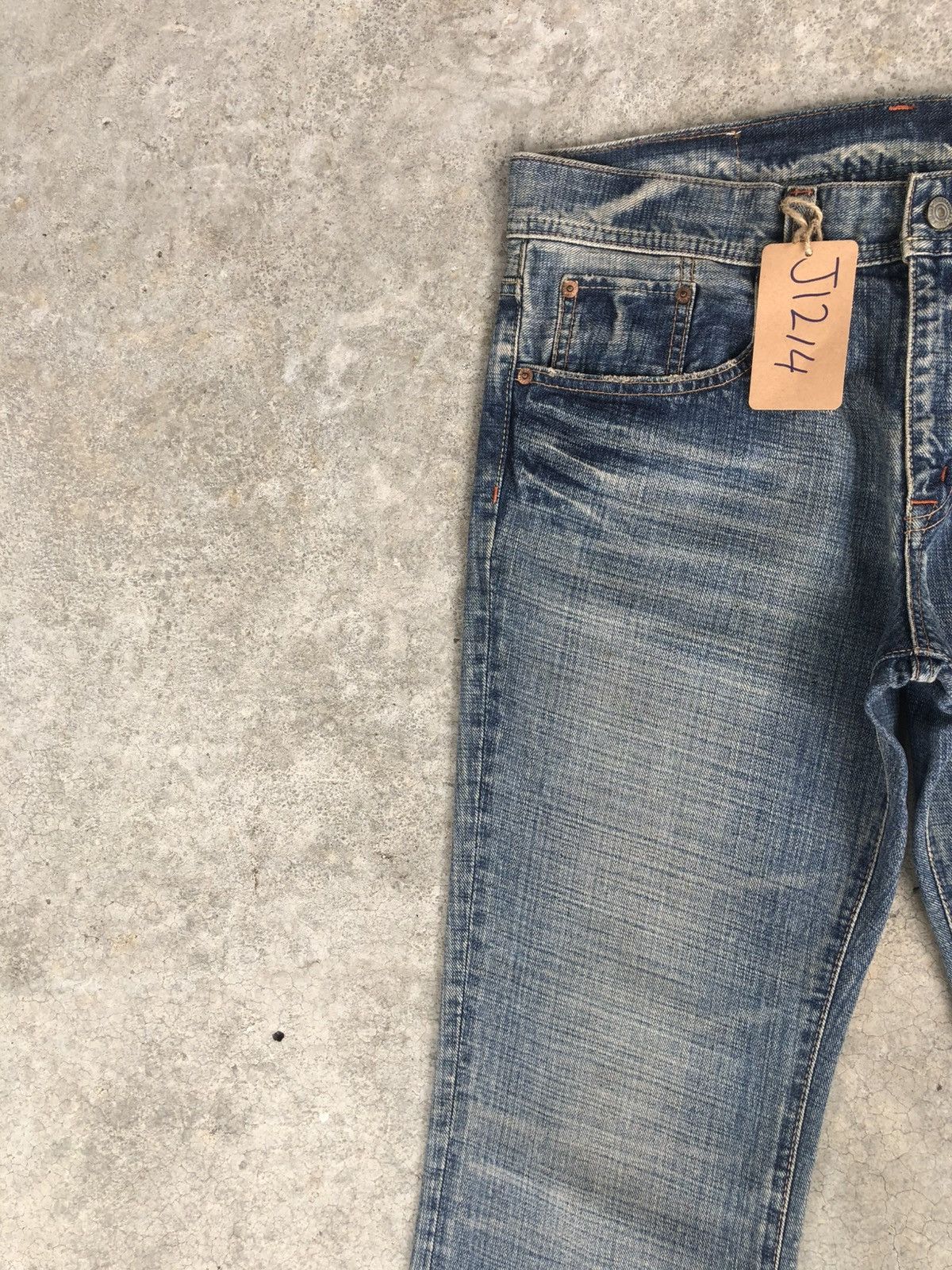 If Six Was Nine Japanese GLHEART Flared Jeans Bootcut Mud Wash Distressed Size US 33 - 6 Thumbnail