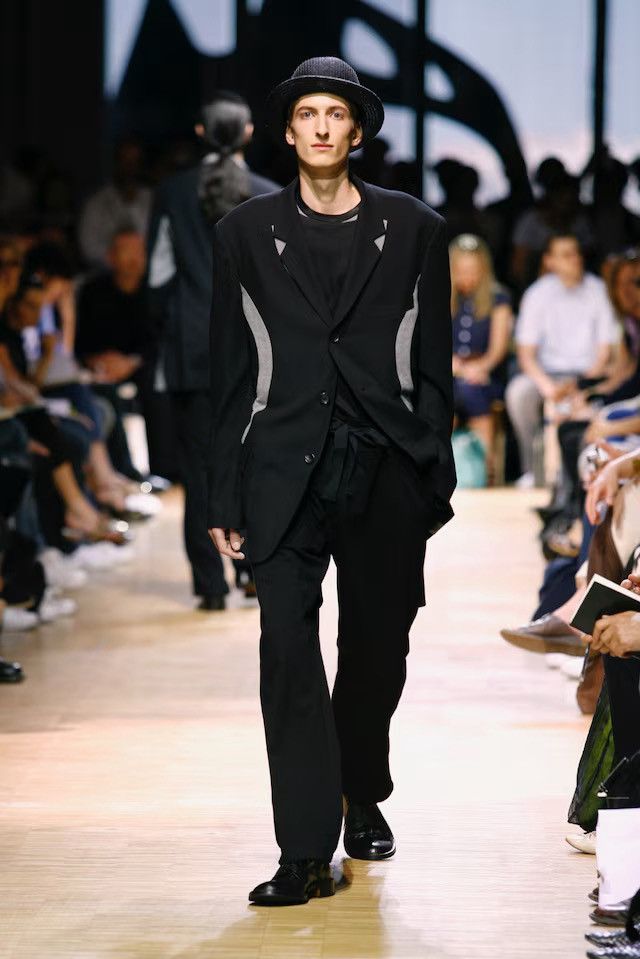 Yohji Yamamoto Yohji Yamamoto Pour Homme SS07 Jersey Appliqué Stripe Blazer Size 50L - 13 Thumbnail