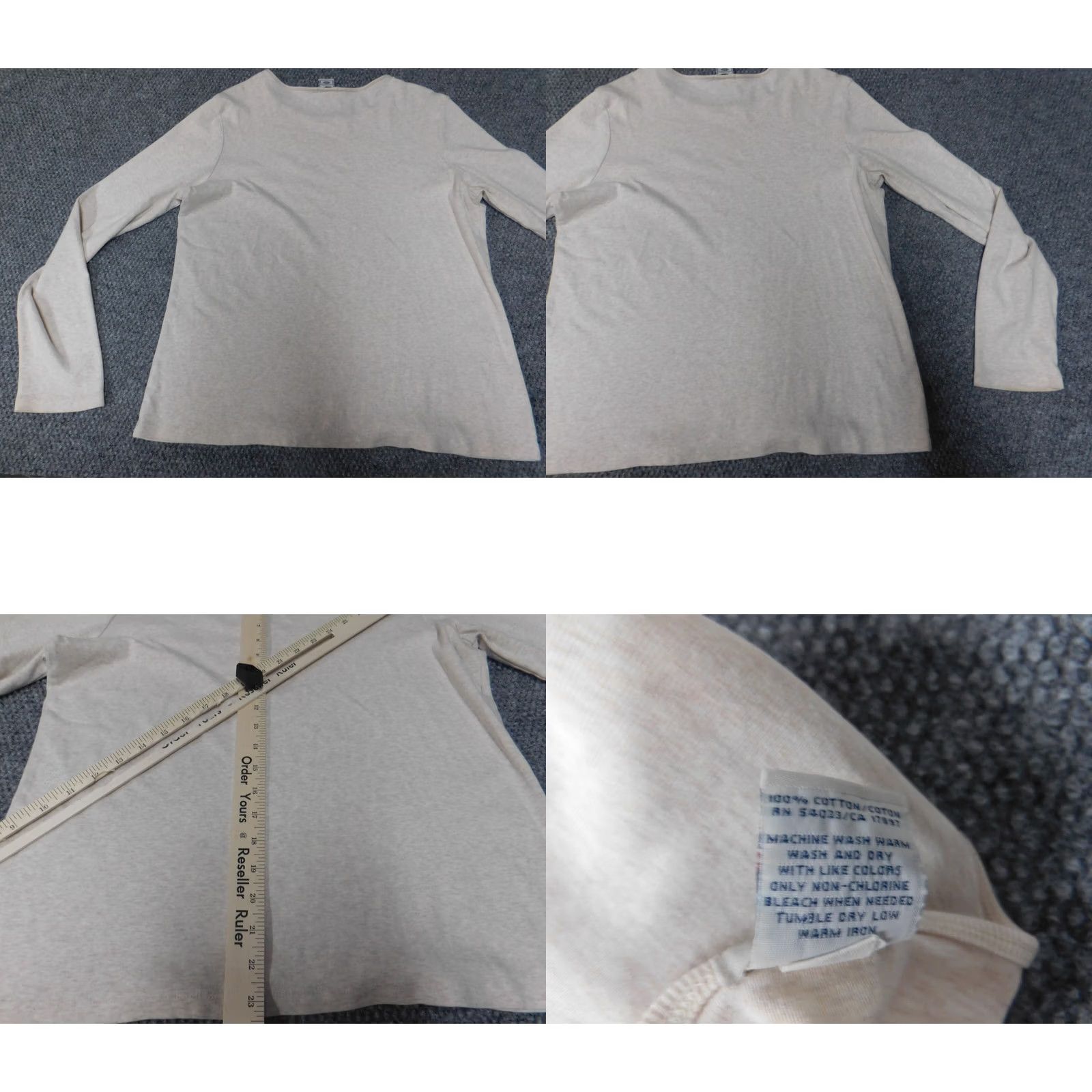 Old Navy Old Navy Womens Sweater L Beige Puff Sleeve Crew Neck Pullover Stretch Knit Bow Button Casual Regular Size L / US 10 / IT 46 - 8 Thumbnail