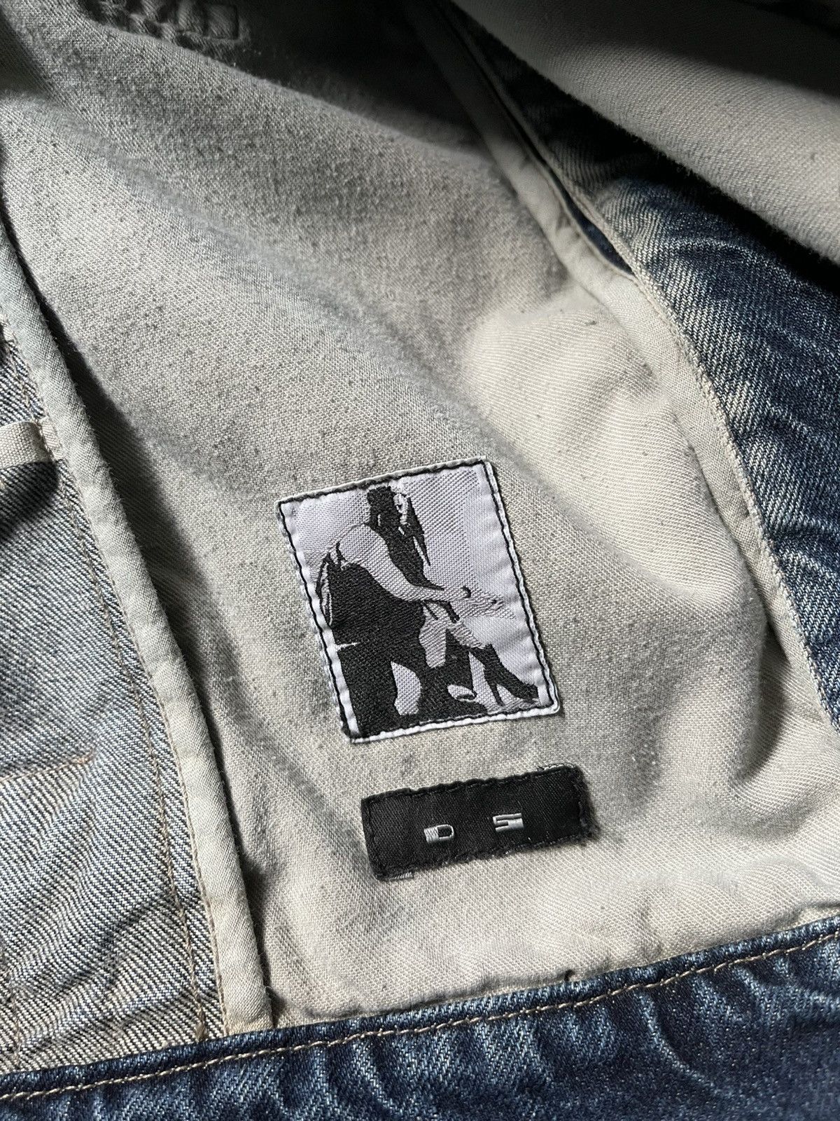 Rick Owens × Rick Owens Drkshdw Rick Owens hybrid denim calf stooge trucker jacket grail Size US L / EU 52-54 / 3 - 17 Thumbnail