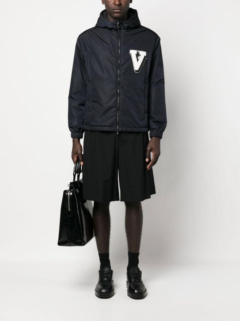 Valentino o1y0525 Logo Hooded Jacket in Midnight Blue Size US S / EU 44-46 / 1 - 5 Thumbnail
