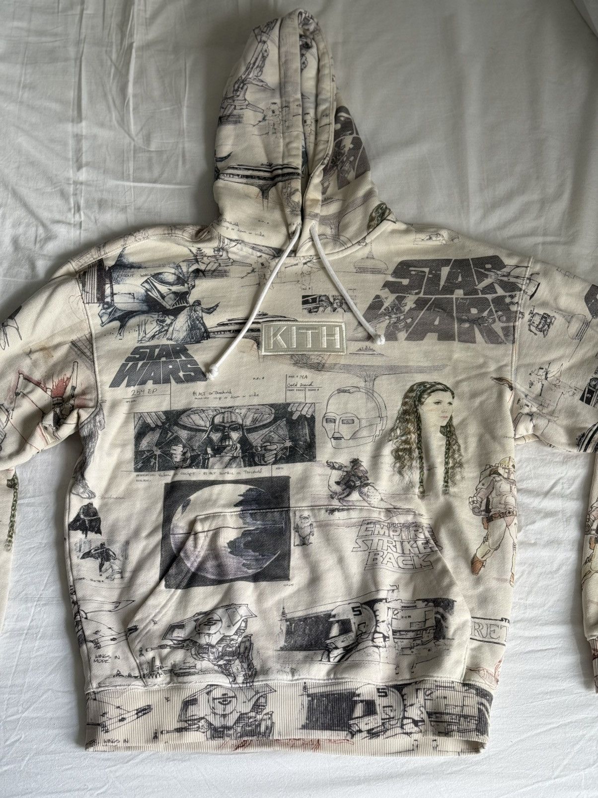 Kith Kith For Star Wars Sketches White Hoodie Size XS Size US XS / EU 42 / 0 - 6 Thumbnail