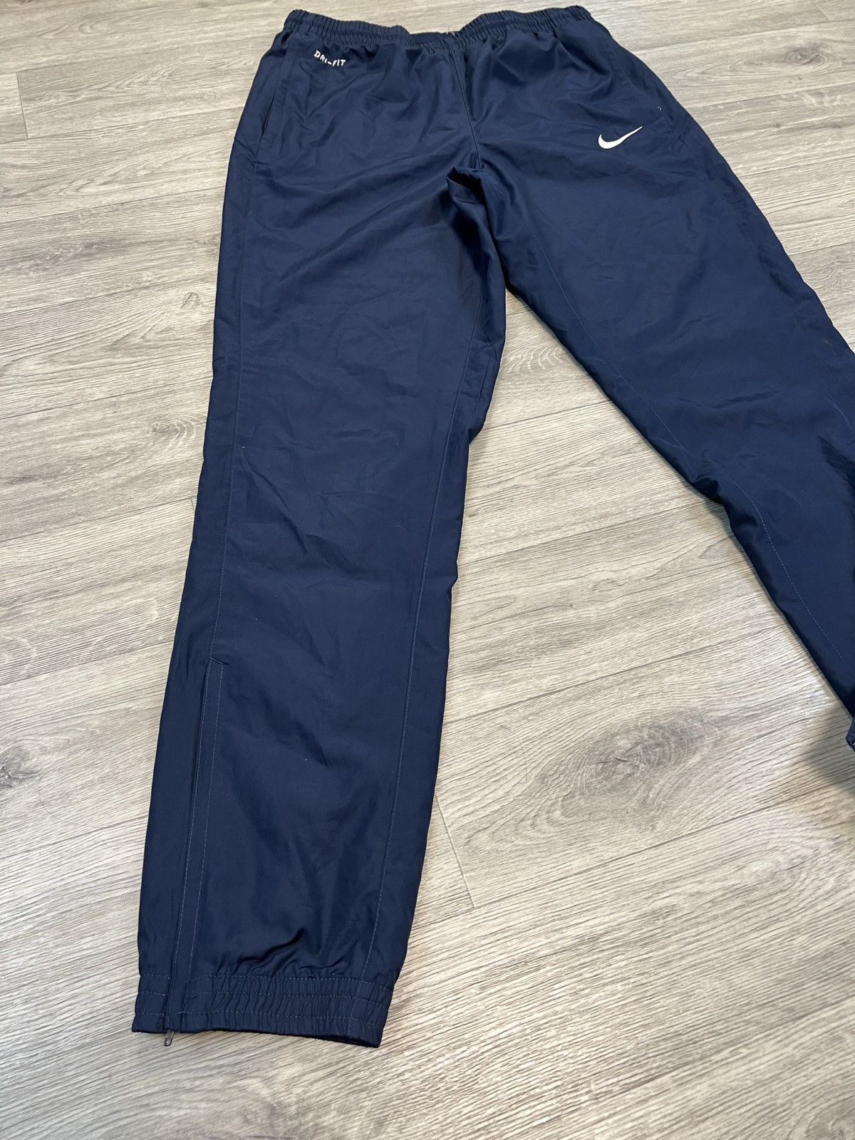 Nike Nike Dri-Fit Vintage Navy Blue Track Pants Swoosh Logo SizeM Size US 32 / EU 48 - 3 Thumbnail