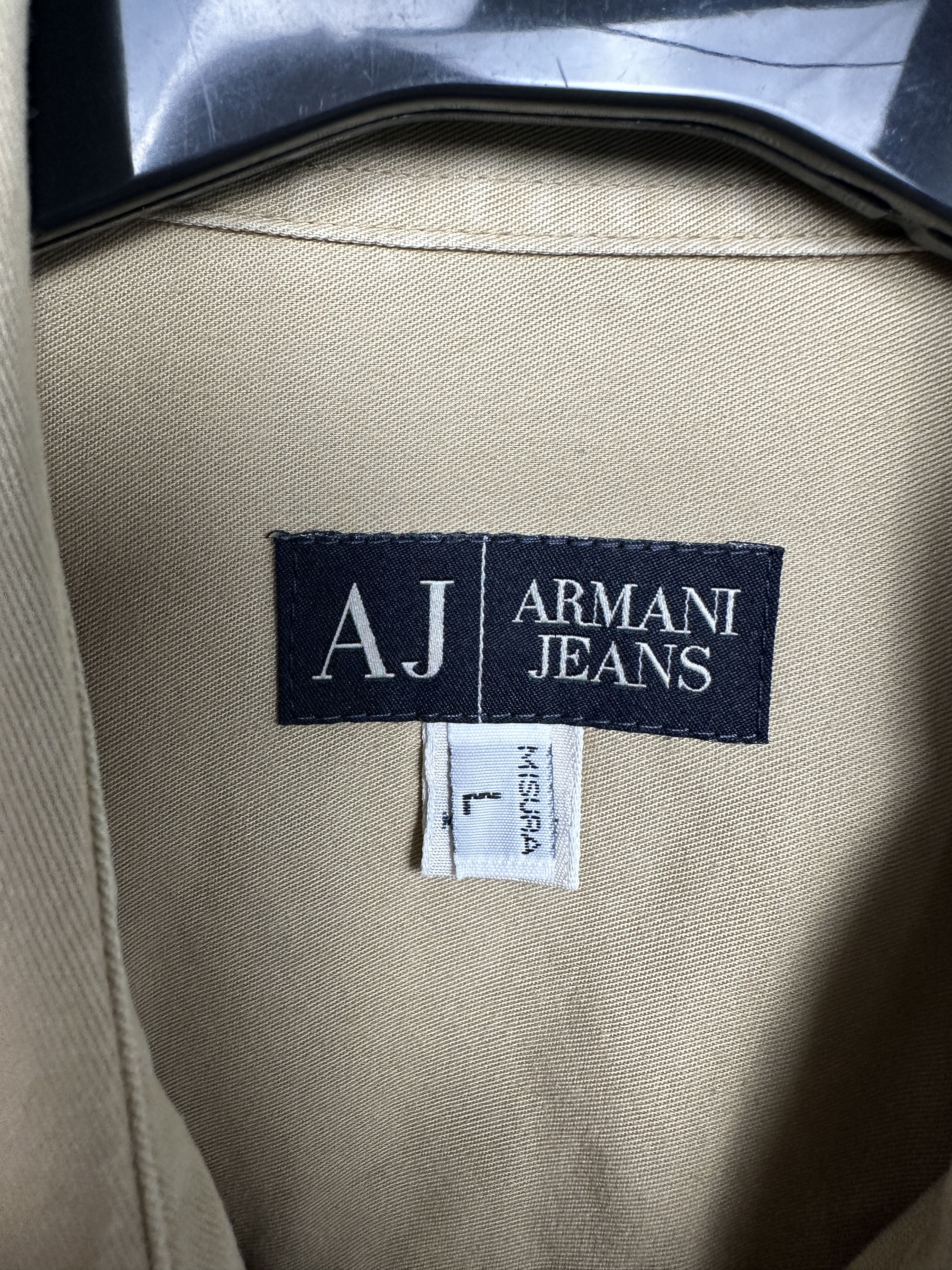Armani Armani Jeans 90s Vintage Mens Denim Shirt Size US L / EU 52-54 / 3 - 3 Thumbnail