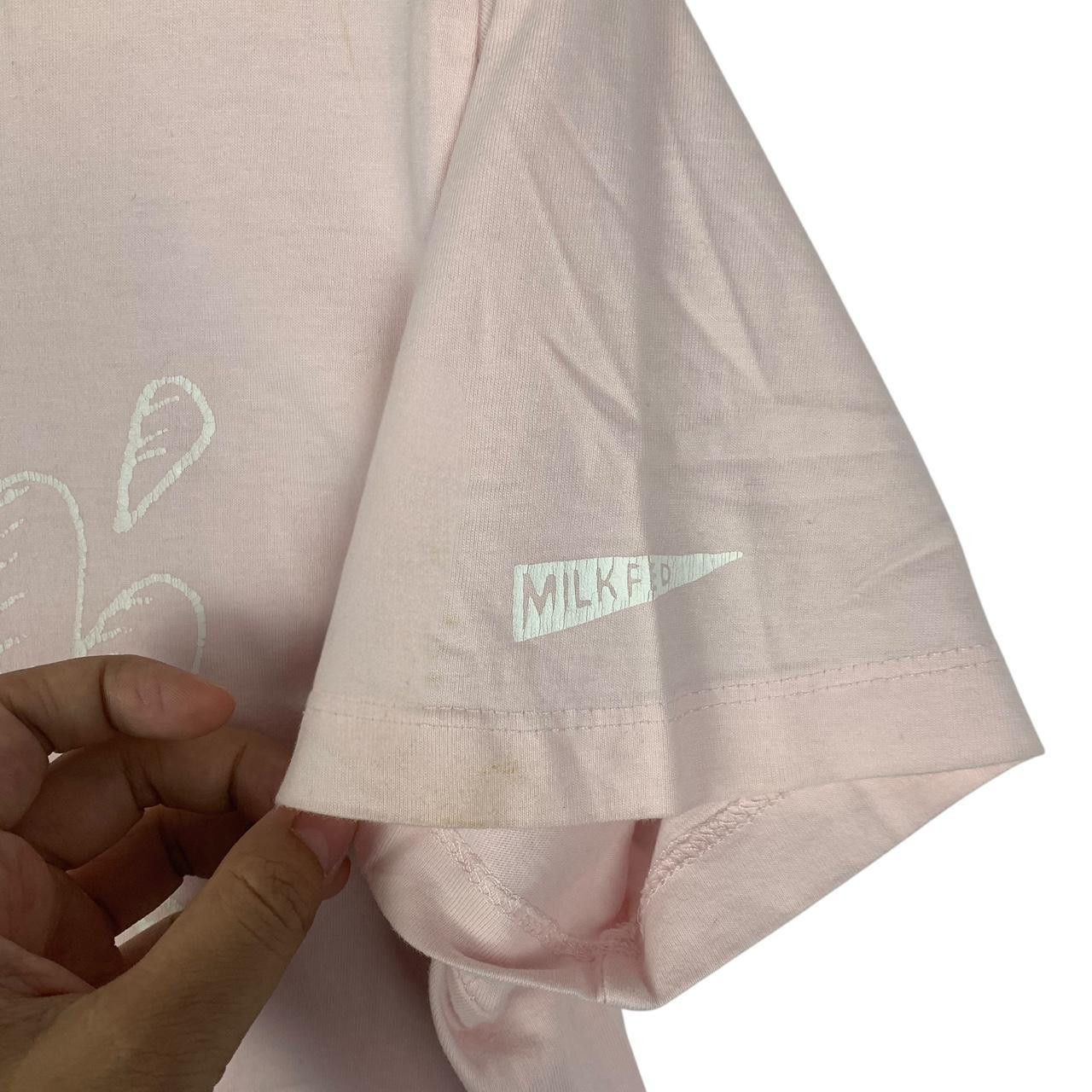 MILKFED MILKFED JAPAN DESIGNER Stock Logo Print Tee Shirt Pink Size S / US 4 / IT 40 - 5 Thumbnail