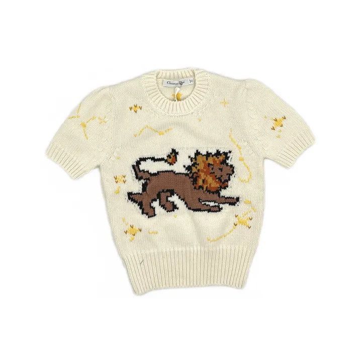 Other Dior Embroidered Short Sleeve Wool Sweater 0079-2507 Size XS / US 0-2 / IT 36-38 - 2 Thumbnail
