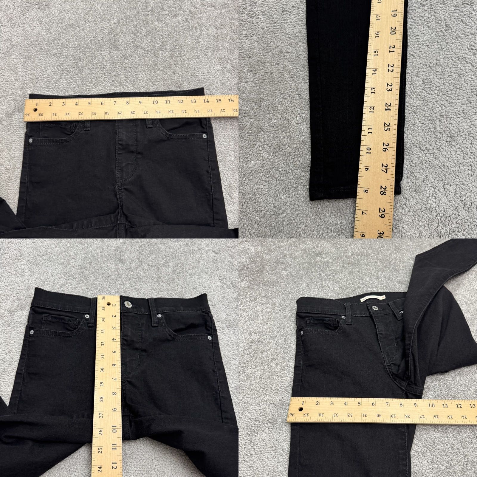 Levi's Levi's 310 Shaping Super Skinny Jeans Womens 28x30 Black Mid Rise Stretch Denim Shirt? Size 28" / US 6 / IT 42 - 9 Thumbnail