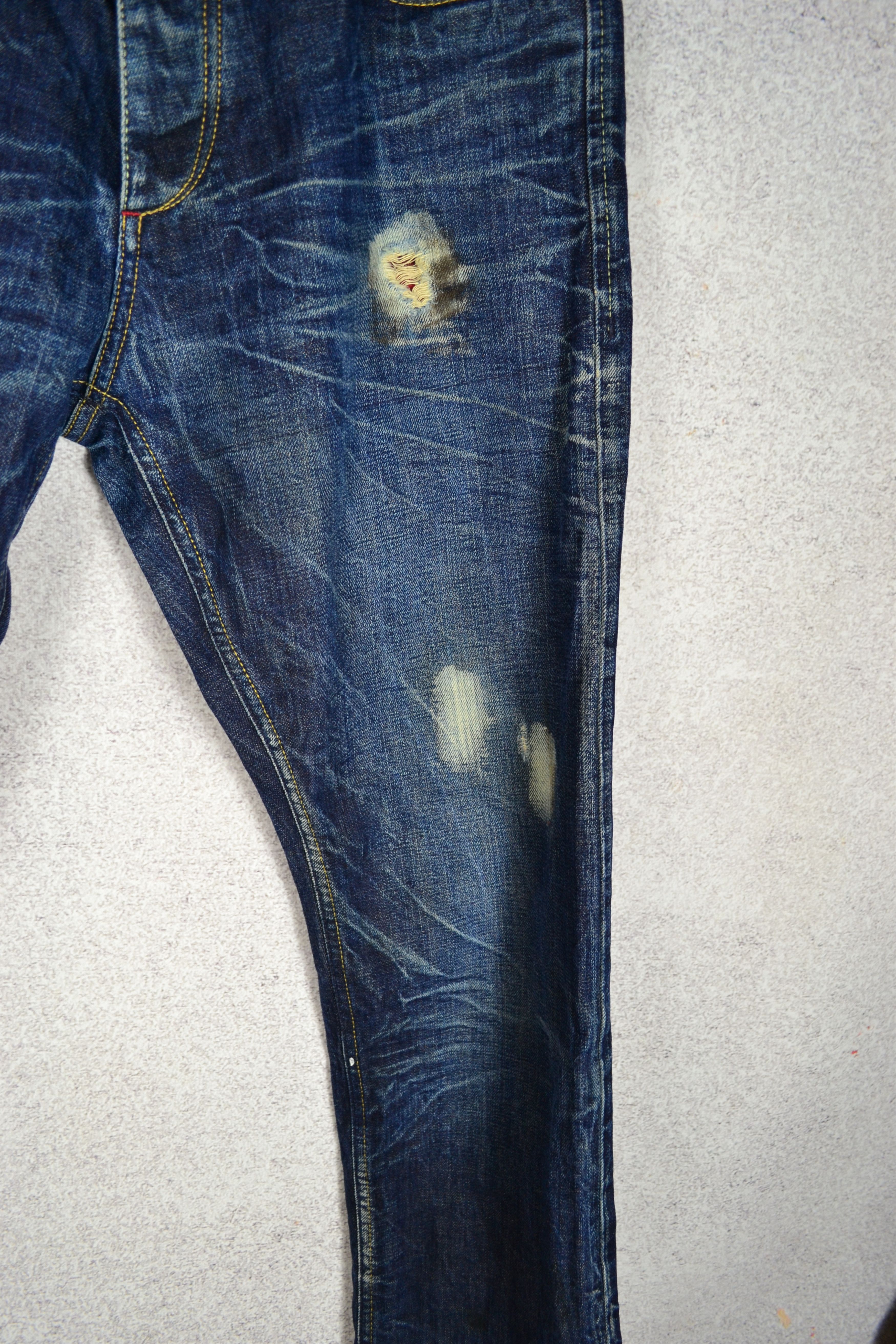 Jack & Jones RDD Royal Denim Division Distressed Selvedge Denim Size US 32 / EU 48 - 9 Thumbnail
