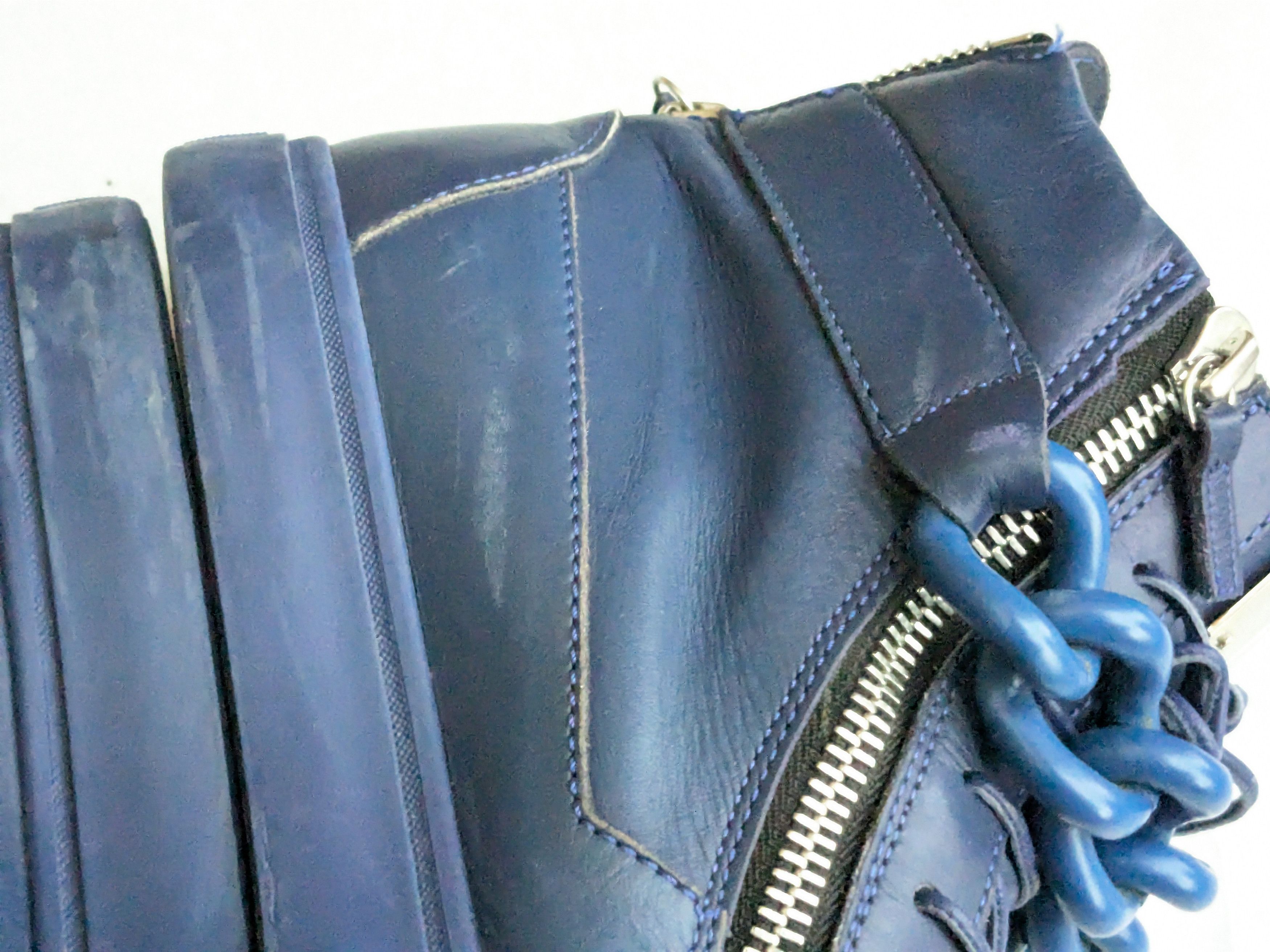 Giuseppe Zanotti Giuseppe Zanotti Chain Sneakers Blue 10 43 High Tops Leather Size US 10 / EU 43 - 11 Thumbnail