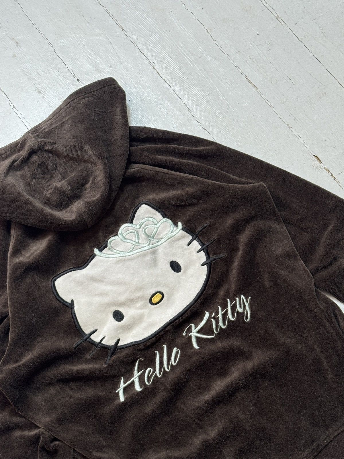 Cartoon Network VINTAGE HELLO KITTY ANGEL 2000s BROWN ZIP UP HOODIE Size S / US 4 / IT 40 - 3 Thumbnail