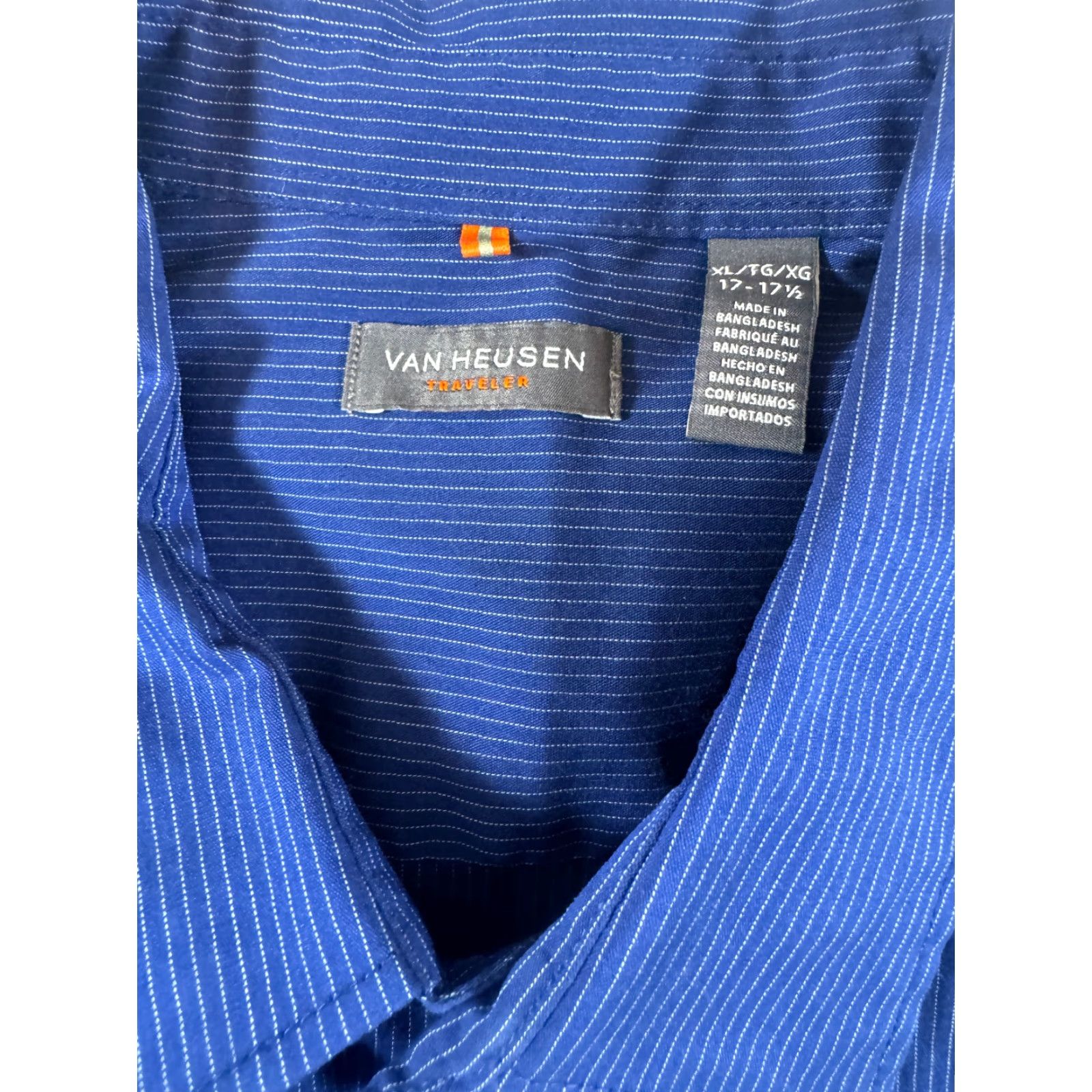 Van Heusen VINTAGE Van Heusen Traveler Long Sleeve Button-Up Shirt XL Blue Striped Men’s 1901 Shirt Classic Travel Button-Up Mens XL Blue Striped Shirt 1901 Size US XL / EU 56 / 4 - 2 Thumbnail