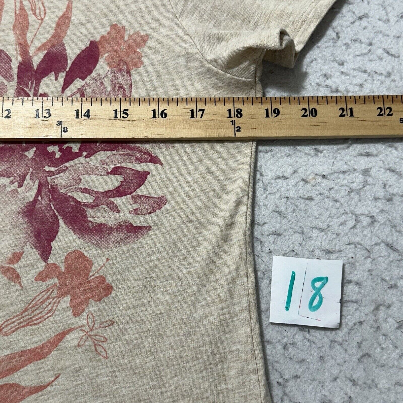 Other Venice Beach Medium Beige Short Sleeve T Shirt Floral Tee Size M / US 6-8 / IT 42-44 - 7 Thumbnail