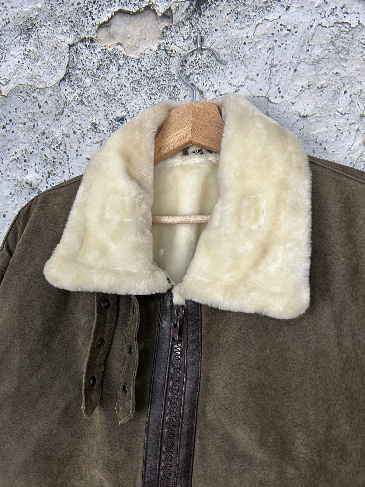 Vintage Vintage Shearling Jacket Sherpa Winter Genuine Leather 90s Size US M / EU 48-50 / 2 - 3 Thumbnail