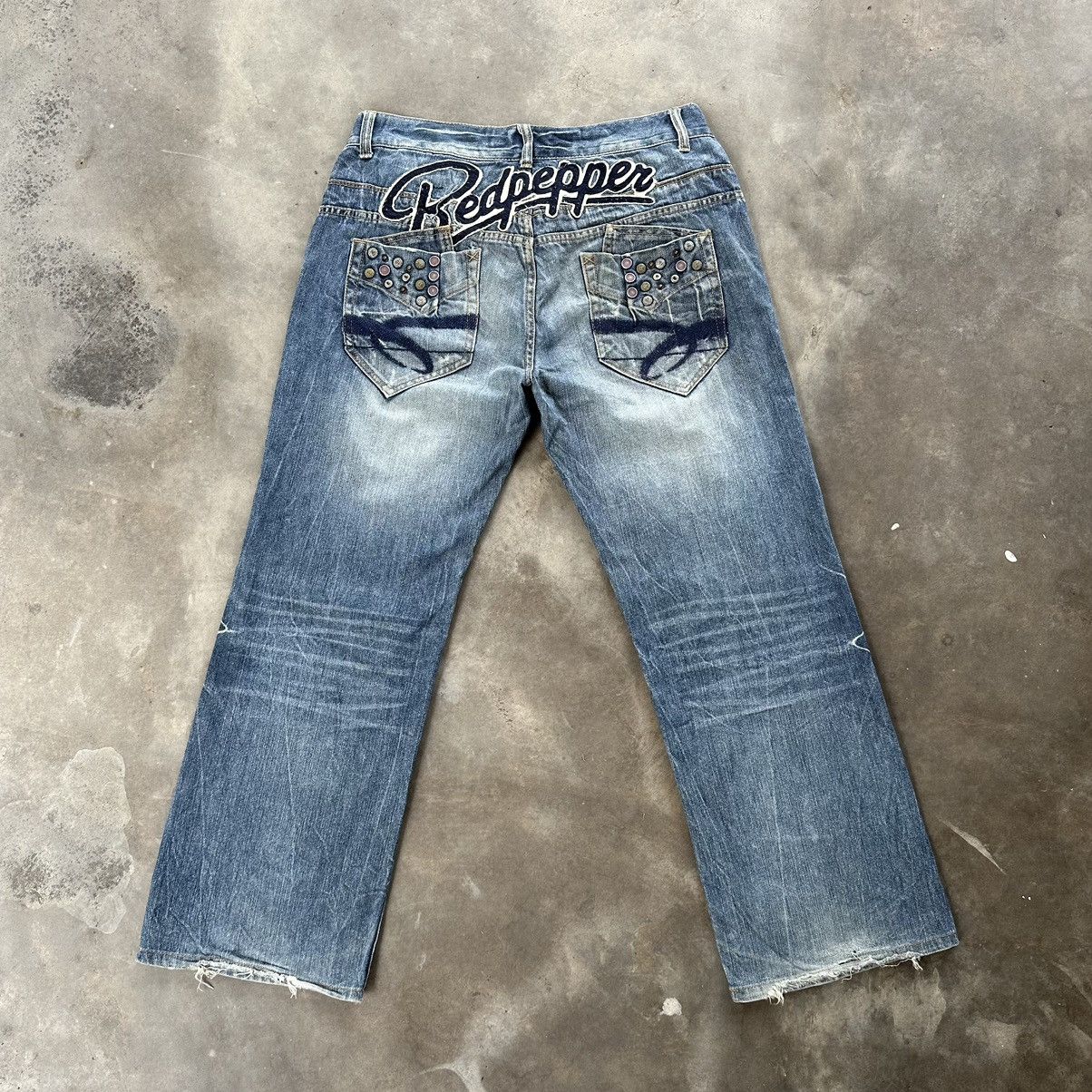 Japanese Brand Vintage Japanese PUNK Raw Faded Denim Jean Japan Size 34 Size US 34 / EU 50 - 1 Thumbnail