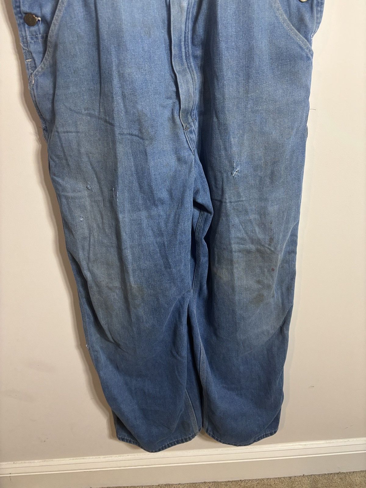 Sears Vintage 70s Sears Roebuck Denim Overalls Distressed 36 Size US 36 / EU 52 - 3 Thumbnail