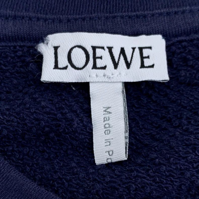 Loewe Loewe Dark blue logo colored cotton round neck long sleeve Size S / US 4 / IT 40 - 6 Thumbnail