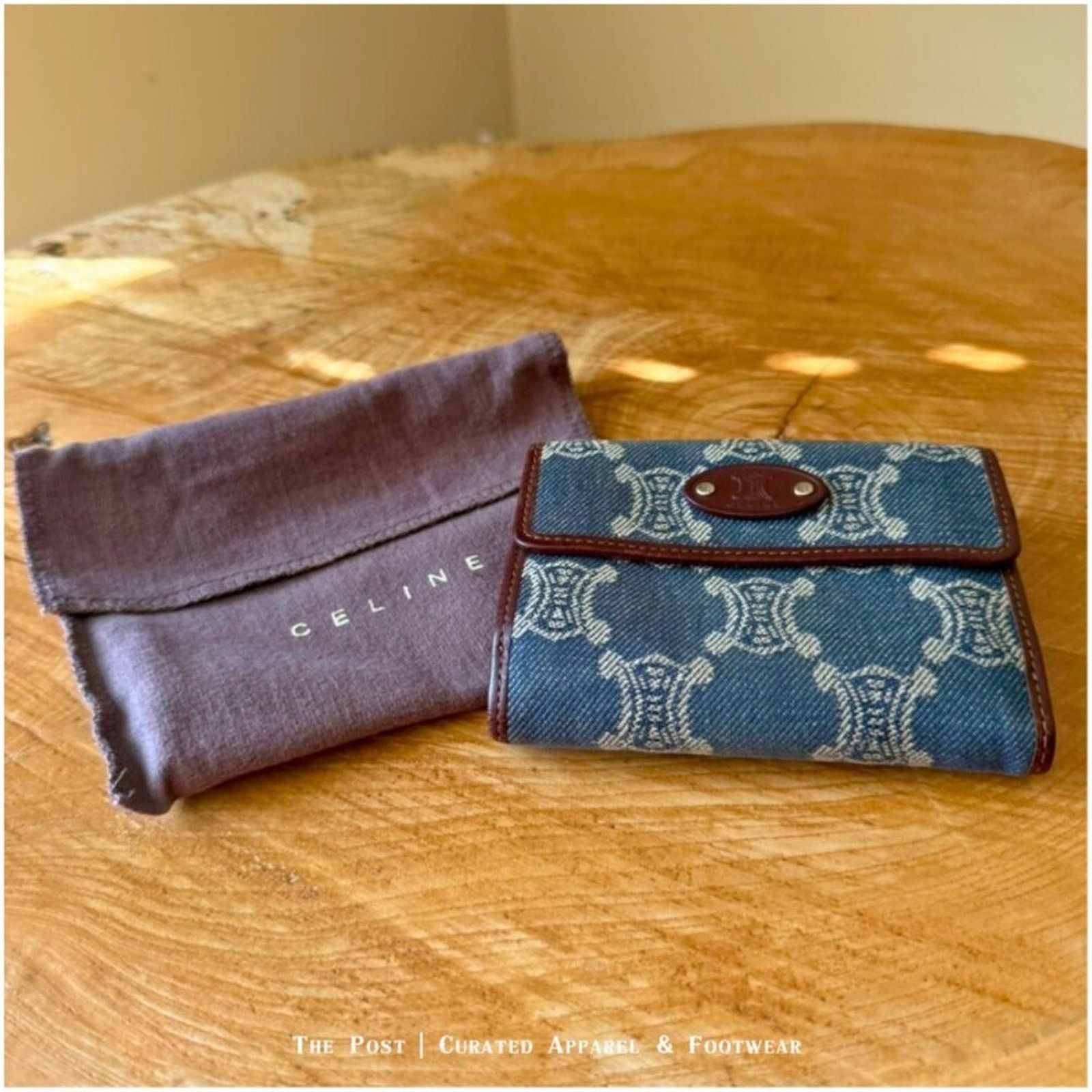Celine Celine 🏷️ Macadam Denim & Leather French Wallet (Unisex) Size ONE SIZE - 9 Thumbnail