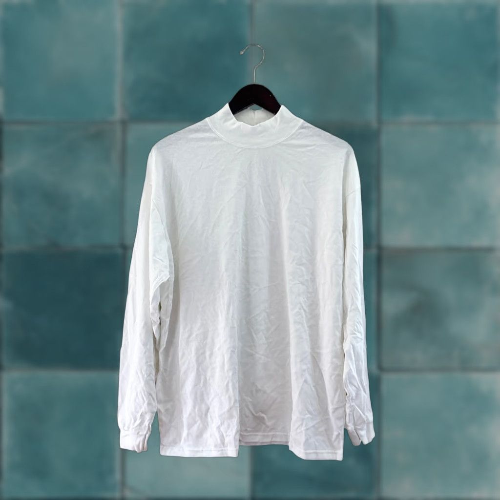 Vintage VINTAGE Gator Shirt Mens XL Mock Turtleneck Deadstock NWOT 00s Made in USA white Size US XL / EU 56 / 4 - 1 Thumbnail