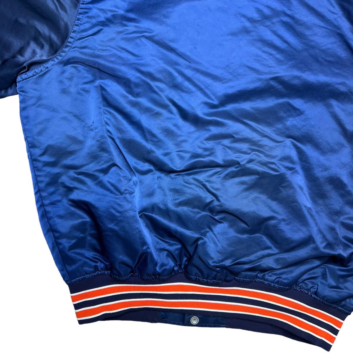 NCAA × Starter × Vintage Vintage 80s NCAA Fighting Illini Starter Satin Bomber Jacket Size US L / EU 52-54 / 3 - 15 Thumbnail