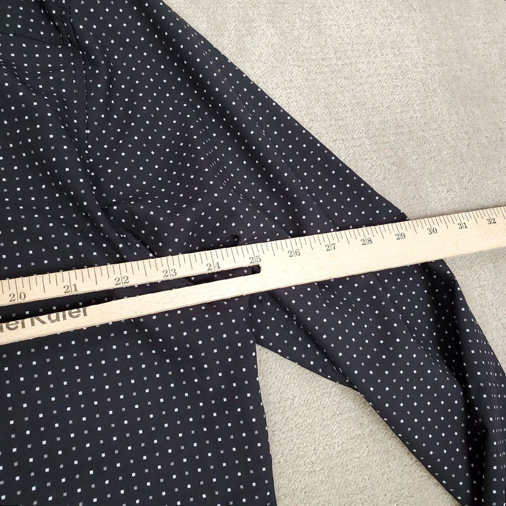Vintage Con.Struct Shirt Mens XL Black Gray Button Up 4 Way Stretch Performance Slim Button-Down Collar Size US XL / EU 56 / 4 - 5 Thumbnail