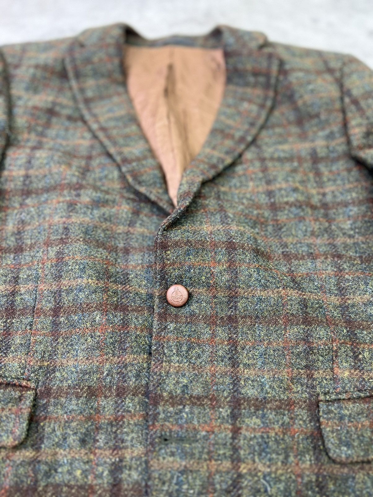 Harris Tweed Contemporary 2010s Carl Gross Harris Tweed Wool Windowpane Size 42S - 3 Thumbnail