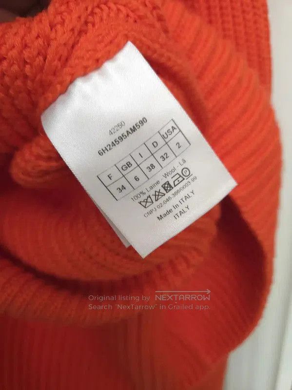 Dior Dior Orange Wool Women's Sweater . Size XS / US 0-2 / IT 36-38 - 4 Thumbnail