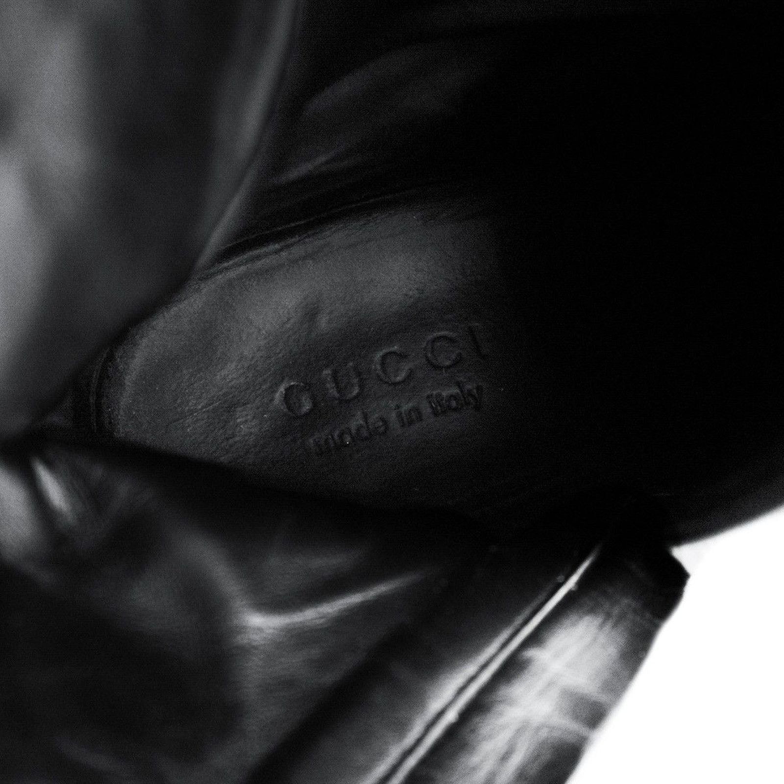 Gucci Gucci GG Interlocking Silver Logo Black Leather Zip Boots Size US 7.5 / EU 40-41 - 11 Thumbnail