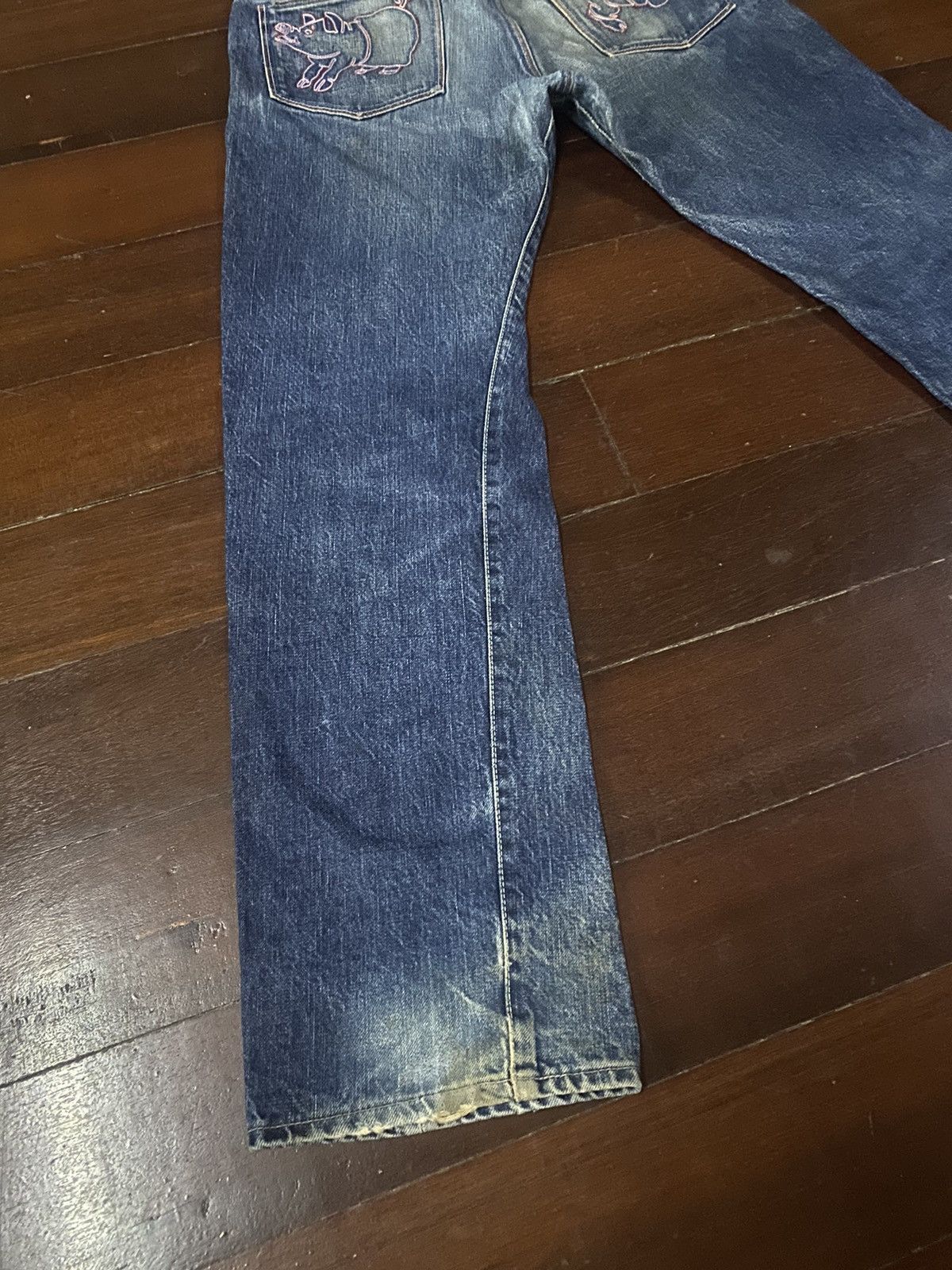 Studio D'Artisan Studio D’Artisan embroide og design Art Selvedge Denim faded Size US 32 / EU 48 - 3 Thumbnail