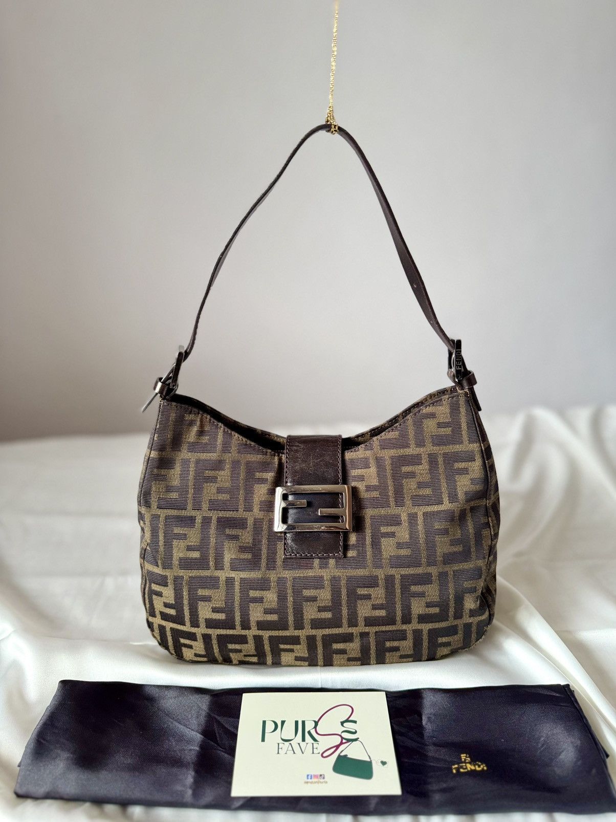 Vintage fendi zucca bag sales