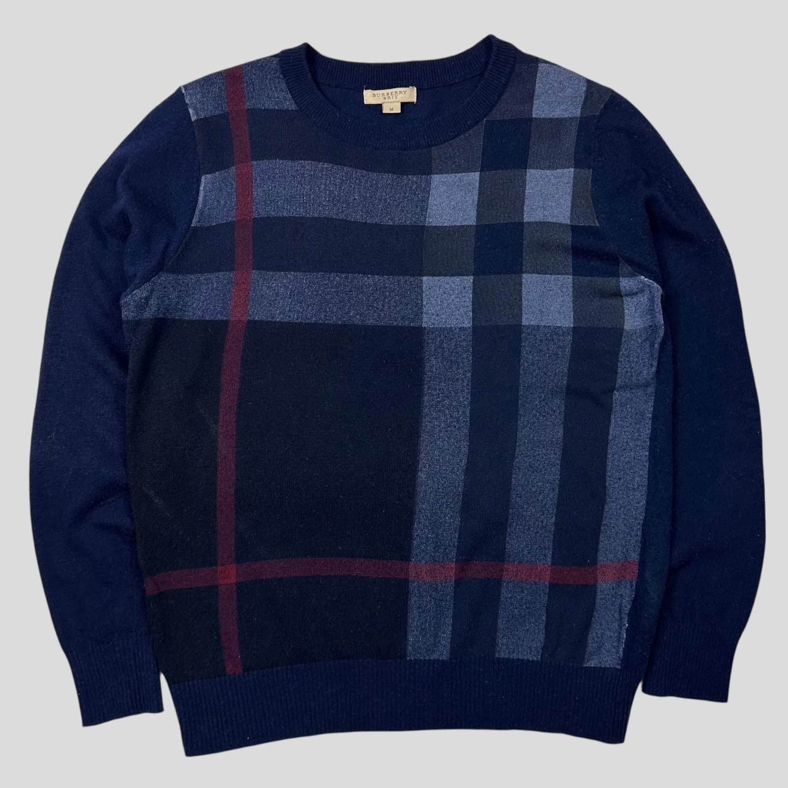 Burberry Burberry Brit Scotland Wool & Cashmere Nova Check Jumper - S Size US S / EU 44-46 / 1 - 1 Thumbnail