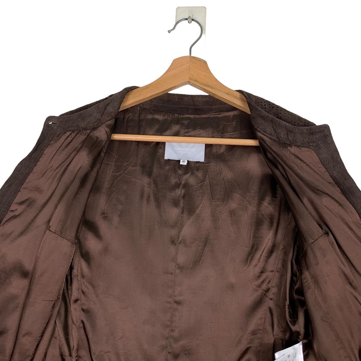 Vintage HOMEOSTYLE Suede Leather Mesh 3Q Sleeve Jacket #0367-C17 Size S / US 4 / IT 40 - 12 Thumbnail
