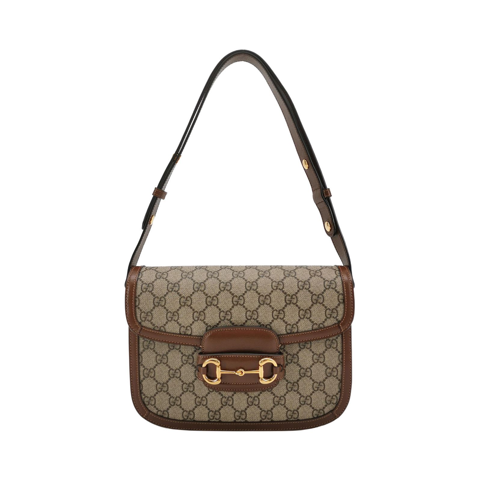 Gucci Gucci 1955 GG Supreme Horsebit Shoulder Bag ONE SIZE Size ONE SIZE - 1 Thumbnail