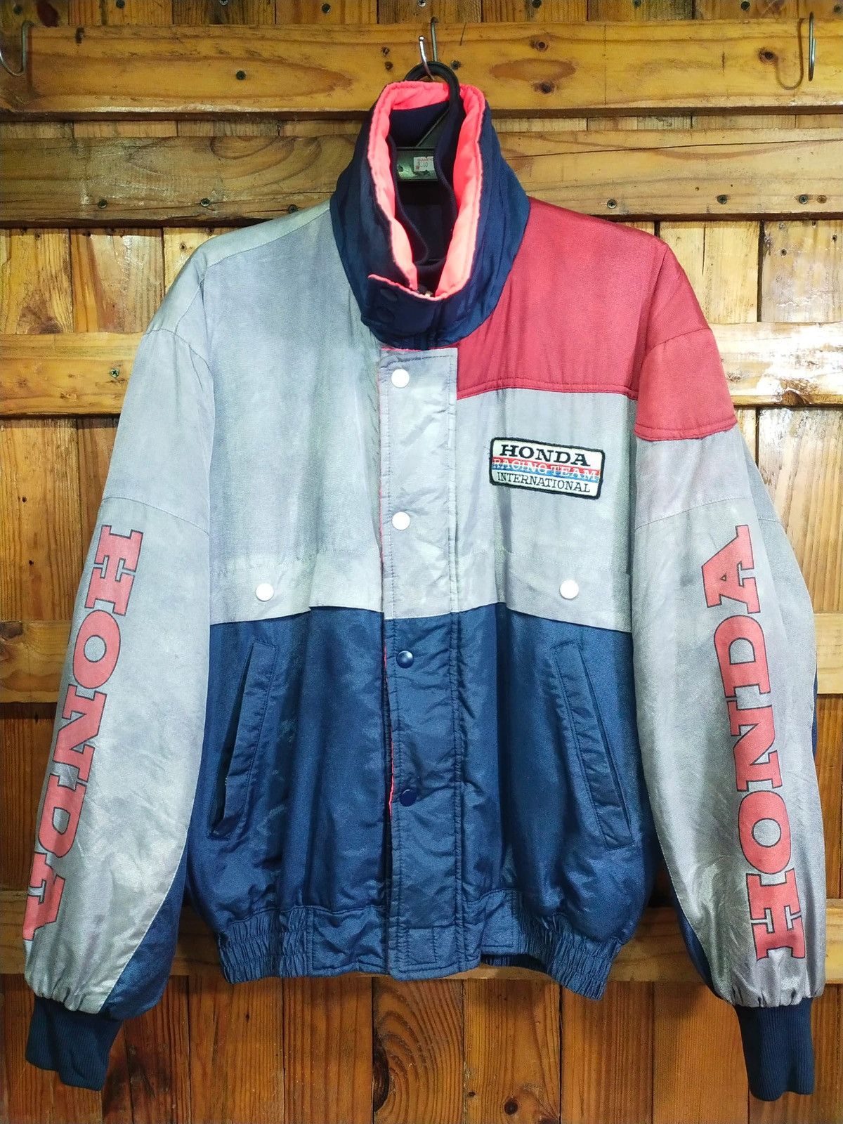 Honda × Vintage Vintage 90s Honda Racing Team Reversible Zipper Jacket Size US L / EU 52-54 / 3 - 1 Thumbnail